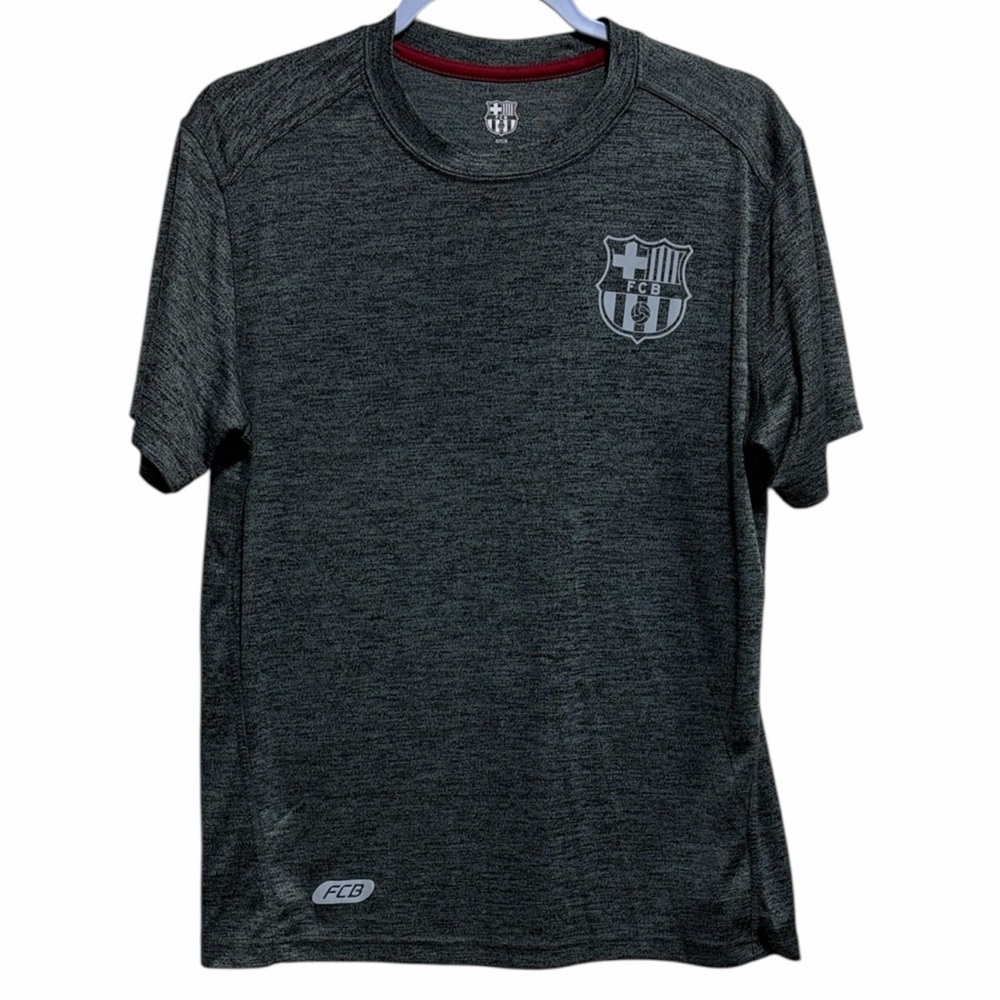 FC Barcelona Gray Heather Performance Tee M Official FCB Soccer Shirt